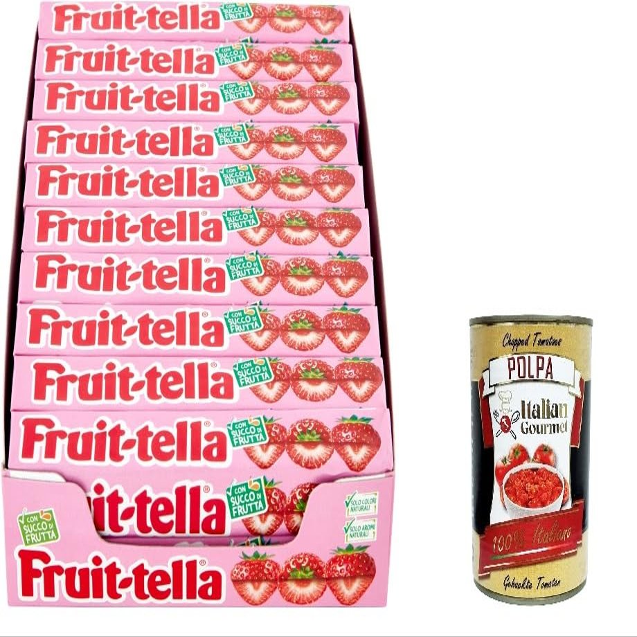 Italian Gourmet Fruittella Strawberry Stick Candies, 20 x 85 g