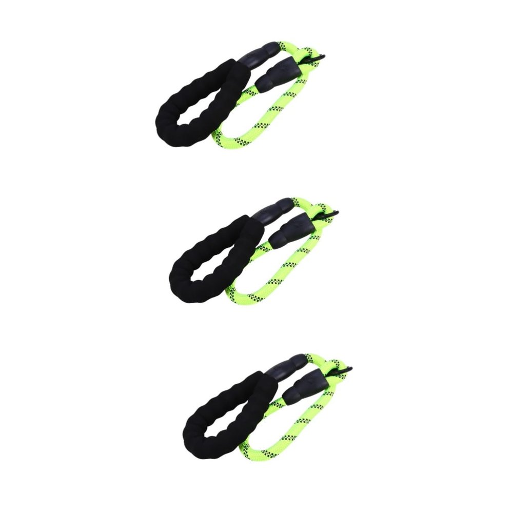 FOMIYES 3-Piece Reflective Nylon Dog Leash, Short Leash for Small and Medium Dogs, Green