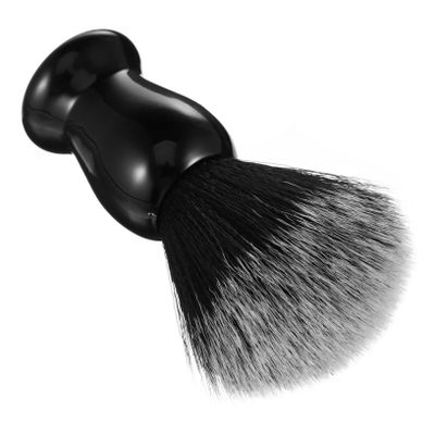 DOITOOL Men's Shaving Brush with Black Synthetic Nylon Bristles and Ergonomic Wooden Handle