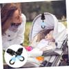 IWOWHERO 2-Piece Universal Rotating Stroller Hooks, Red view 4