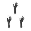 3-Piece Set Female Mannequin Hand, Right Hand, for Jewelry, Bracelets, Rings and Gloves, Black view 1
