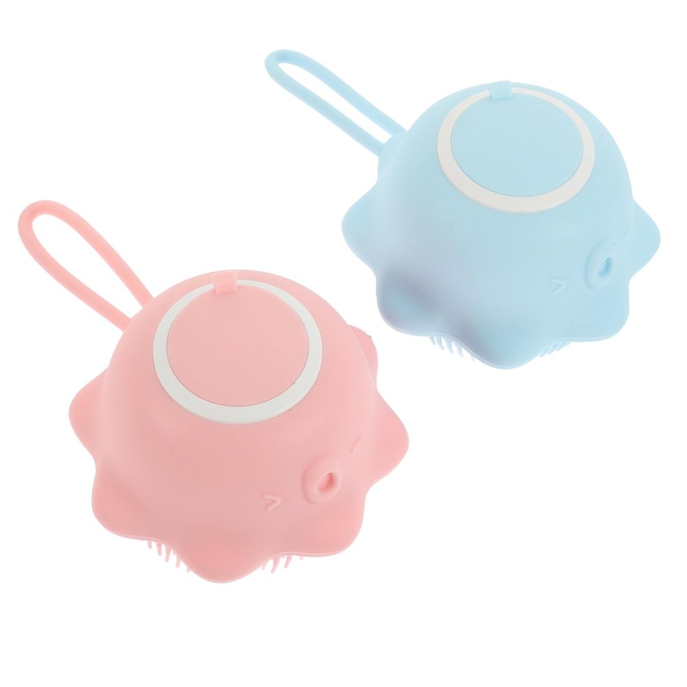 2-Piece Silicone Baby Bath Brushes with Massage Function