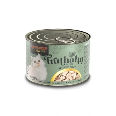 Leonardo Extra Wet Cat Food, Pack of 6 Cans (Pavo 200 g)