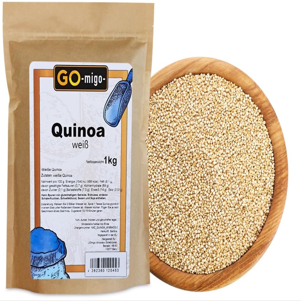 1 kg Premium White Quinoa Seeds, Inca Rice