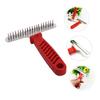 FRCOLOR Pet Comb for Dogs with Non-Slip Grip and Stainless Steel Bristles view 2