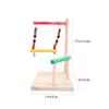 FOMIYES Parrot Playground with Swing, Natural Wood Bird Toy view 2