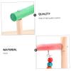 FOMIYES Parrot Playground with Swing, Natural Wood Bird Toy view 3