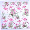 Flamingo Printed Paper Napkins, White, Disposable view 2