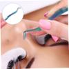 FRCOLOR 4-Piece Eyelash Tweezer Applicator with Comb for Applying and Removing Eyelash Extensions and False Eyelashes view 3