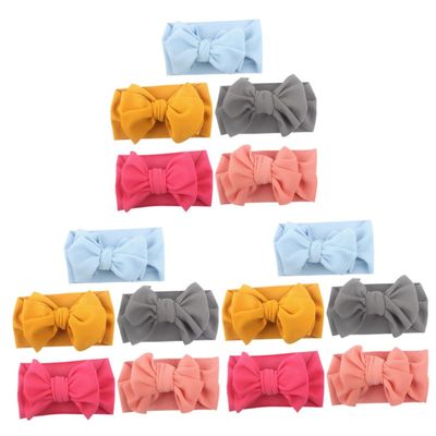 minkissy 15-Piece Girls’ Hair Ties with Cute Bow Design, Blue and Yellow