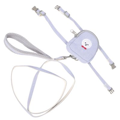 Adjustable Nylon Cat Harness with Backpack, 1 Set with Leash