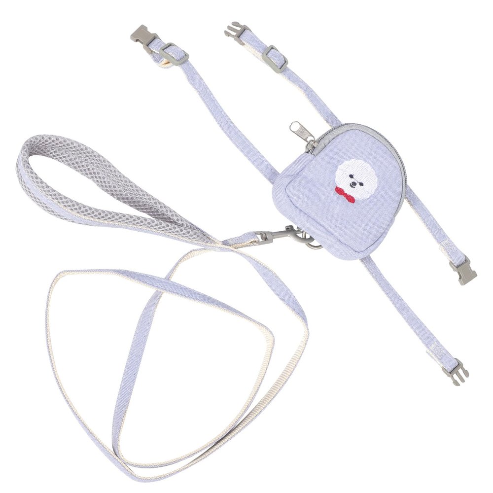 Adjustable Nylon Cat Harness with Backpack, 1 Set with Leash