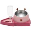 Double Stainless Steel Pet Feeder with Removable Bowls and Slow-Feeding Design view 1