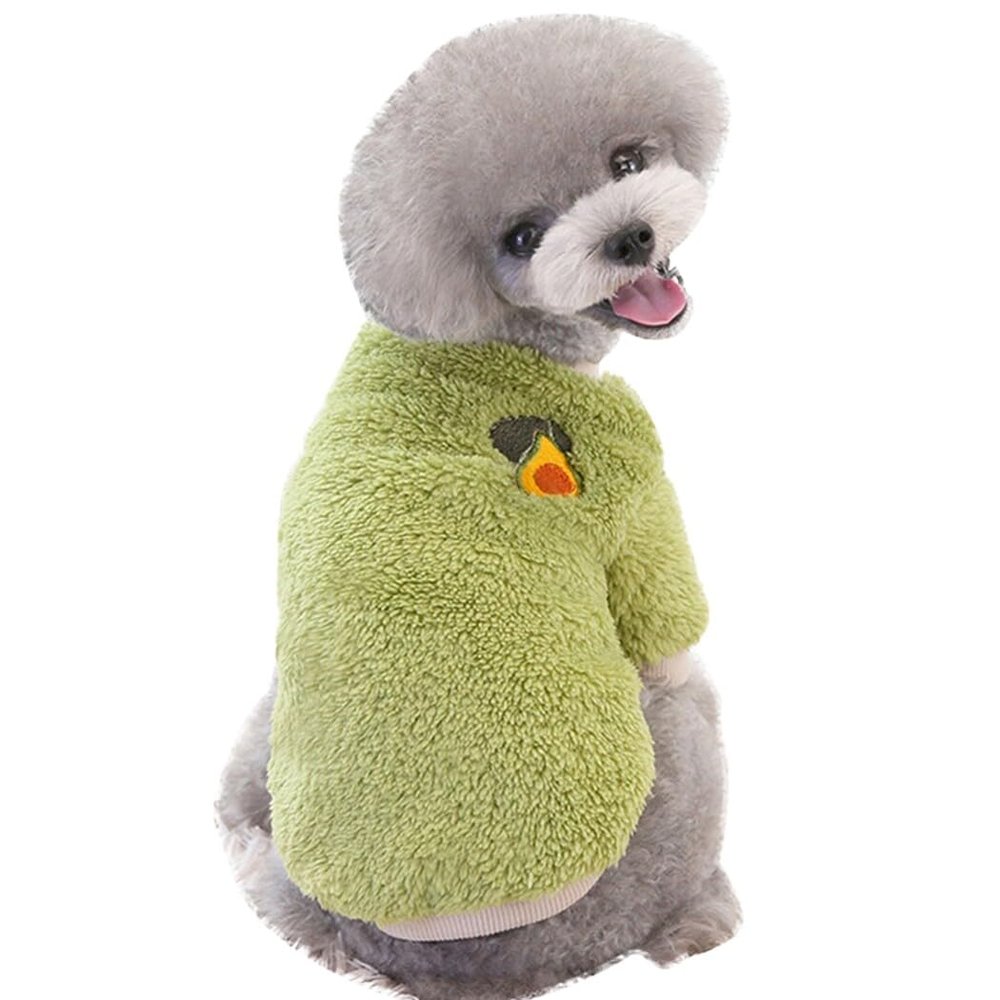 Fashionable Handmade Plush Pet Sweater, Warm Winter Fruit Design
