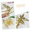 HAKIDZEL 5-Piece Gold-Tone Iron Butterfly Hair Clips view 2