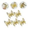 HAKIDZEL 5-Piece Gold-Tone Iron Butterfly Hair Clips view 3
