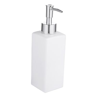 Refillable Dispenser Bottle, 350 ml, White, Pump Design