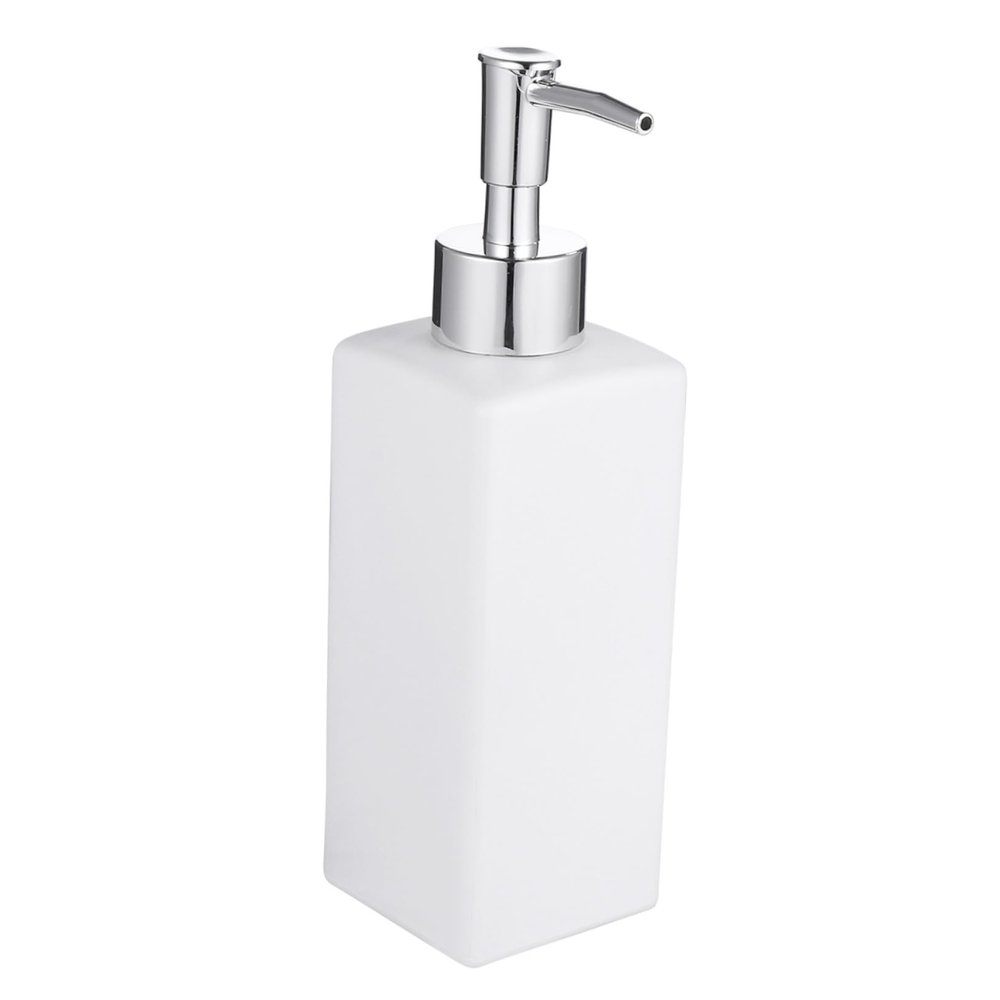 Refillable Dispenser Bottle, 350 ml, White, Pump Design