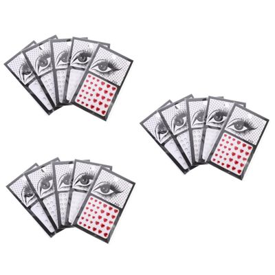 Beavorty 15-Sheet Rhinestone Face Stickers, Reusable Body Gems for Festivals, Parties, Halloween and Cosplay