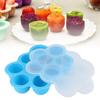 Gsycle Silicone Soup Freezer Tray with Lid, 10 Compartments, Blue view 3