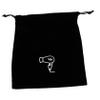 DOITOOL 12-Piece Black Flannel Hair Dryer Storage Bags with Drawstrings view 1