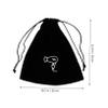 DOITOOL 12-Piece Black Flannel Hair Dryer Storage Bags with Drawstrings view 2
