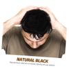 DOITOOL 2-Piece Men's Real Hair Toupee for Bald Heads, Invisible Natural Look, Anti-Slip, Black view 3