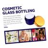 50 g Blue Glass Cosmetic Jars with Flat Lids, 5-Piece Set view 2