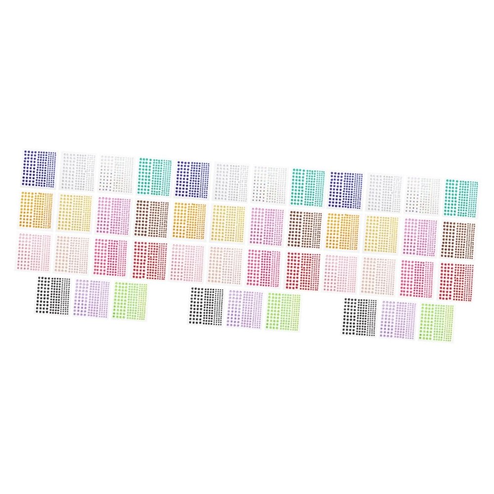 FRCOLOR 45-Sheet Self-Adhesive Crystal Stickers for Makeup and Nail Art