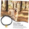 Beavorty Golden Pet Collar with Bell and Lock view 3