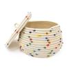 Cosmin Small Round Woven Storage Basket with Lid view 1