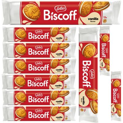 Lotus Biscoff Vanilla Sandwich Cookies, 150 g x 10 pcs