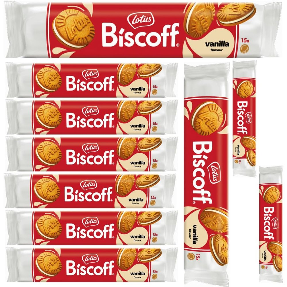 Lotus Biscoff Vanilla Sandwich Cookies, 150 g x 10 pcs