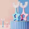 Safe U-Shaped Toothbrush for Children with Massaging Silicone Head view 3