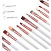 DOITOOL 20-Piece Makeup Brush Set with Wooden Handles, Powder, Foundation, Concealer and Eyeshadow Brushes for Teenagers, White view 2
