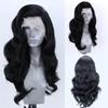 KAMIMASU 24-Inch #1B Natural Black Body Wave Lace Front Wig view 2