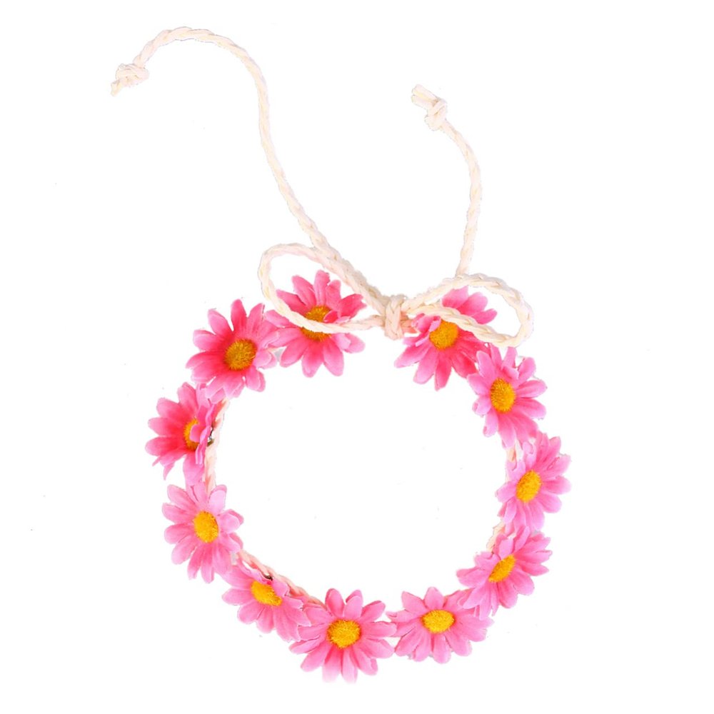 Pink Daisy Flower Headband