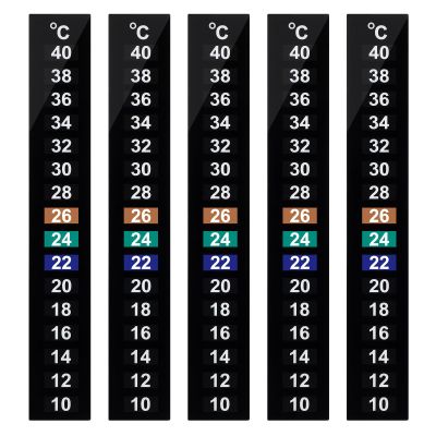 Aquarium Thermometer Strips with Temperature Display, 10 Pieces