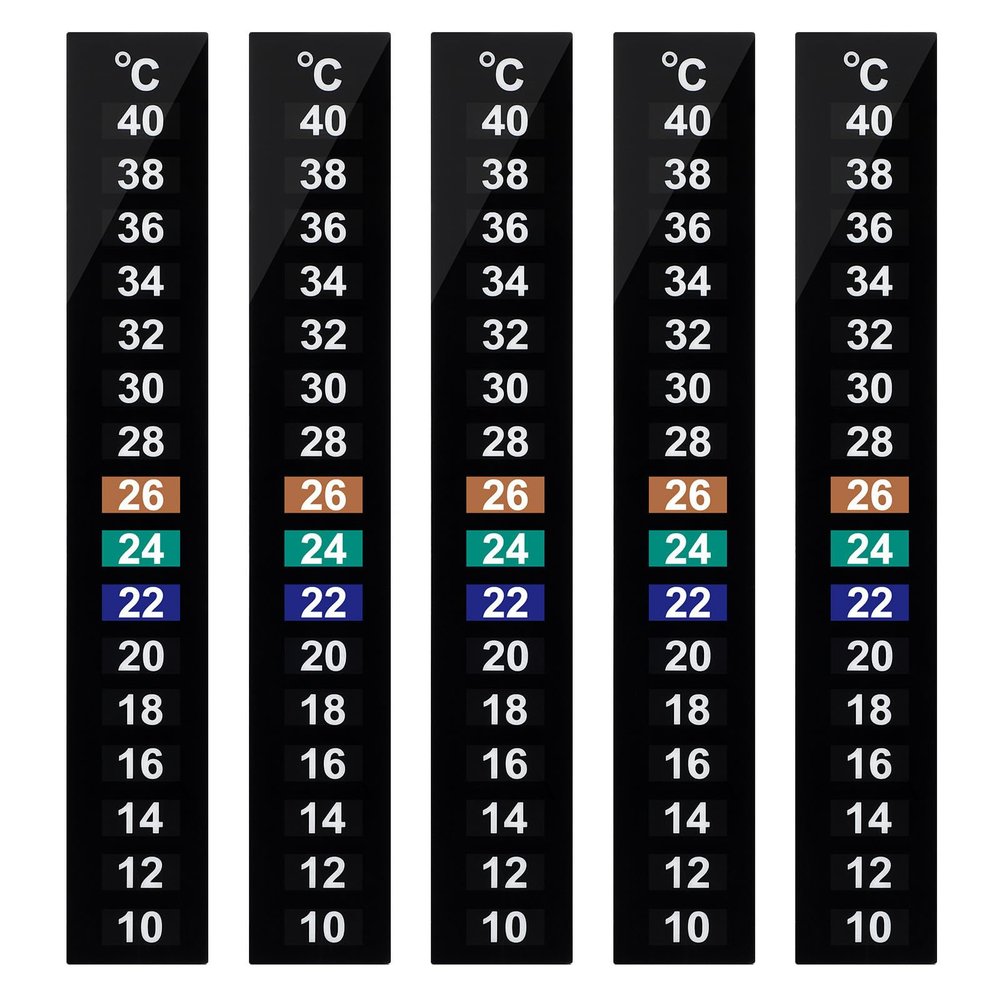 Aquarium Thermometer Strips with Temperature Display, 10 Pieces