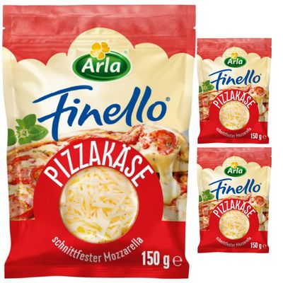 Arla Finello Grated Pizza Cheese, 150 g x 3 [Freshness Guarantee]