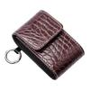 Blood Oxygen Monitor Case, Brown Leather Protective Cover with Hook view 1