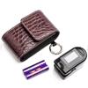 Blood Oxygen Monitor Case, Brown Leather Protective Cover with Hook view 2