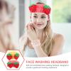 GALPADA 2-Piece Strawberry Face-Washing Headbands for Women view 3