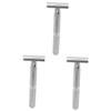 minkissy 3-Piece Double-Edge Safety Razor Men's Shaving System with Textured Handle for Gentle, Precise Shaving, Professional Home Use view 1