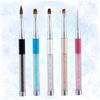 FRCOLOR 15-Piece Nail Art Rhinestone-Handle Professional Nail Brushes and Painting Tools for Home and Salon view 4