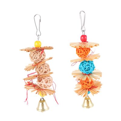 Housoutil 2-Pack Parrot Toy with Bells