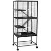 PawHut Ferret Cage for Chinchillas/Squirrels, 136 cm High, Gray view 1