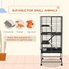 PawHut Ferret Cage for Chinchillas/Squirrels, 136 cm High, Gray view 3