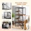 PawHut Ferret Cage for Chinchillas/Squirrels, 136 cm High, Gray view 4