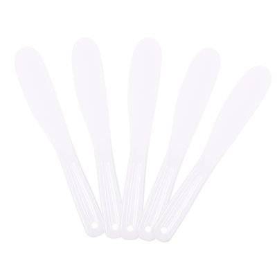 5-Piece Silicone Face Mask Spatulas, White, for Skincare